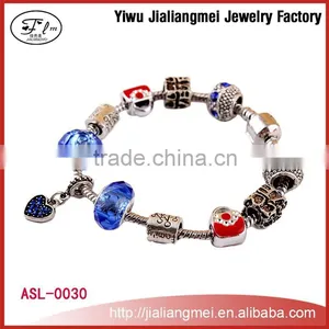 2015 Hot Selling New Trendy Colorful Zinc Alloy Murano Bead Bracelet for Sale thumbnail-1