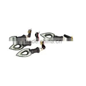 4pcs 12 SMD LED Mini Motorcycle Motorbike Turn Signal Indicators Amber Light + DOP-3X Flasher Relay thumbnail-1