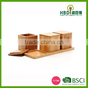 Bamboo Salt Box,bamboo Salt Keeper With Lid,bamboo Canister thumbnail-2