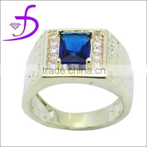 Fashion Man Ring With Gemstone Cheap Man Brass Ring thumbnail-1