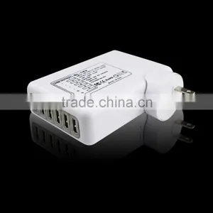 Double 6 USB 4000MA UK EU US AU Universal Multi Plug Adapter thumbnail-6