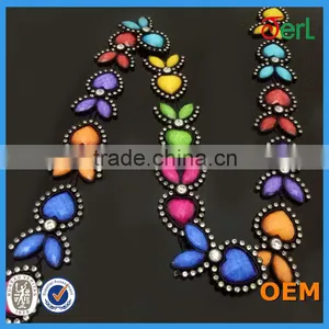 Fancy Multicolor Rhinestone Brass Cup Chain for Garment Accessories thumbnail-5