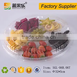 6 Compartment Disposable Blister Plastic Round Fruit Container thumbnail-5