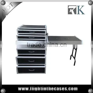 Portable DJ Workstation Drawer Flight Case Tool Case With Side Desk thumbnail-3