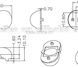 Lens 70x135 Degrees for Imitation Lumens LED Oslon /REBEL (Ilenstech01CR-AZ70135H) thumbnail-2