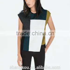 Fashionable Woman t Shirt,t-shirt Design,contrast Color Ladies t Shirt,SHKHT0187 thumbnail-1