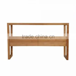 Teak Modern Desk Two Drawers - Home Teak Wood Furniture Jepara thumbnail-1
