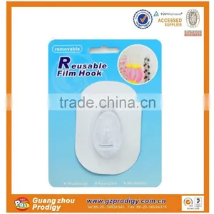 2015 Self-adhesive Reusable Film Packaging Plastic Hook thumbnail-1