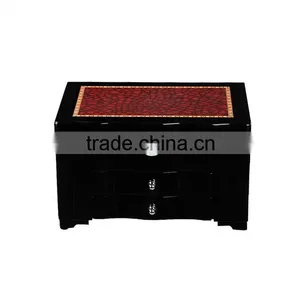Chinese Factories Wholesale Custom Luxurious Wooden Jewelry Box, Black Drawer Storage Box thumbnail-4