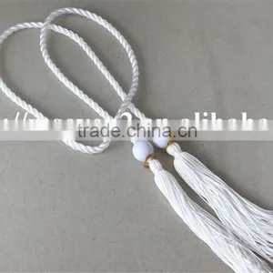 100% Polyester Tassels in White Color Long Tassels for Clothing thumbnail-4