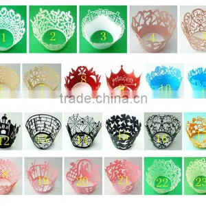 Wholesale New Design First Communion Party Favors Laser Cut Cupcake Wrappers With Fast Shipment thumbnail-1
