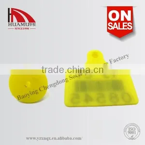 Buffalo Ear Tag With PE Material in Yellow 60*56 mm thumbnail-2