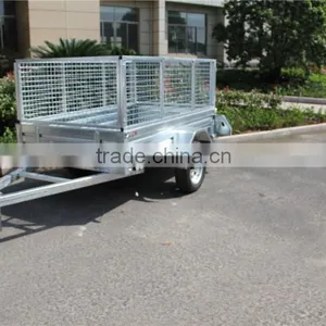 High Quality 8x5ft Heavy Duty Hot Dipped Galvanised Caged Box Trailer thumbnail-5