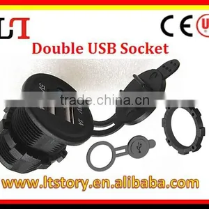 Motorcycle Marine Double USB 5v 3.1A Rocker Switch thumbnail-1