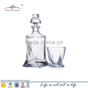 Machine Pressed Glass Luxury Dinner Set, Glass Unique Wine Decanter Set thumbnail-1