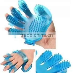 Silicone Dog Cat Pet Grooming Wash Brush Hand Wearable Food Grade thumbnail-1