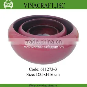 High Quatily Spun Bamboo Salad Bowl for Kitchen thumbnail-1