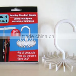 20 Holes Adjustable Plastic Rotating Tie and Belt Hanger thumbnail-4