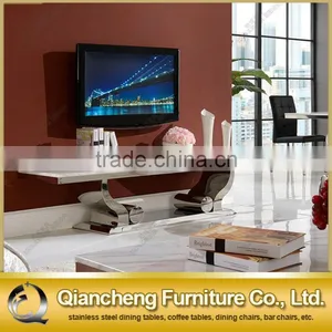2017 New Model Artificial Granite tv Stand With Silver Stainless Steel Leg thumbnail-2