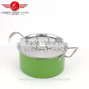 2016 3pcs Stainless Steel Color Steel Handle High Pot Set thumbnail-4