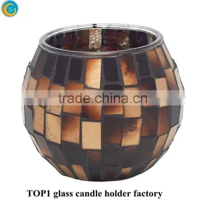 Moroccan Mosaic Glass Tea Light Votive Candle Holder in 4 Colours thumbnail-4