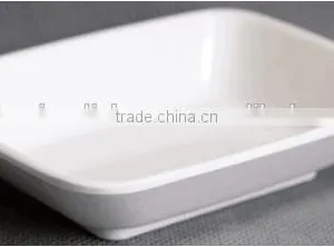 Square White Melamine Butter Dish thumbnail-1