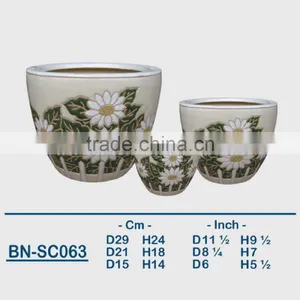 Vietnamese Ceramic Indoor Pot/ Indoor Planter BN-SC063 thumbnail-1