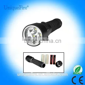 Uniquefire 26650 Battery Operated Bright Light Diving Flashlight With Cree Xm-l2 thumbnail-1