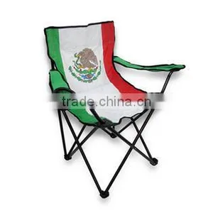 Folding Camping Chair With Flag Painted thumbnail-1