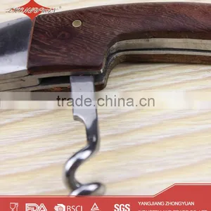 Mini Wooden Handle Corkscrew Wine Opener With Logo thumbnail-6