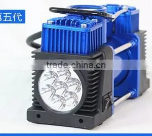Double Cylinder Car Air PumpPortable Electric Mini 12V Car Air Compressor Pump Tyre Tire thumbnail-2
