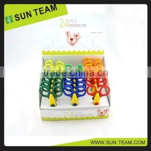 CS004A 5-1/4" New Plastic Handle Paper Cutting Lace Scissors thumbnail-2