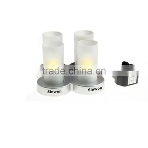 SET OF 4 LEDS ECO Candles Tea Light With Charger thumbnail-1