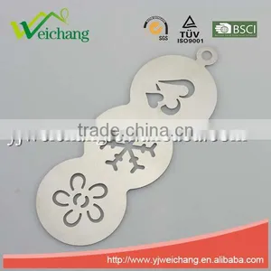 WCTS393 Durable Stainless Steel 3 in 1 Cappuccino Coffee Art Coffee Stencils Love Heart Shape Coffee Stencil, Food Grade thumbnail-2