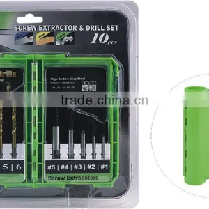 10pcs Twist Drilling Screw Extractor Set in Plastic Case thumbnail-1
