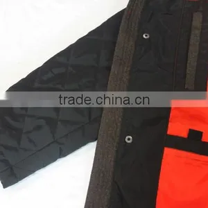 Stand Colar Button and Zipper Multi Pocket Black Jacket With Applique on Sleeve thumbnail-5
