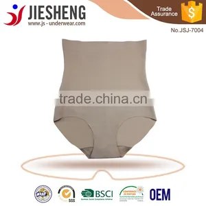 Lady Sport Slimming Bodysuit Solid Nude Seamless Shaperwear High Waist Training Corsets Panty Shantou Factory JSJ7004 thumbnail-1