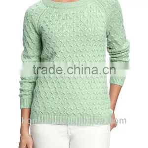 Women's Honeycomb-Knit Crew Sweaters thumbnail-1