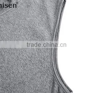 Oem Factory Wholesale Fleece Men Hooded Vest thumbnail-4