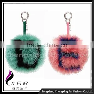 CX-R-38 China Wholesale Fox Fur Keychain Customized thumbnail-3