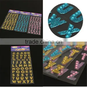 Alphabet Letter Glitter Crystal Stickers Self Adhesive DIY Decor Scrapbooking thumbnail-6