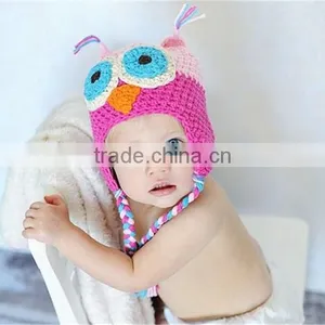 Fashion Pattern Free Baby Handmade Owl Crochet Hat thumbnail-1