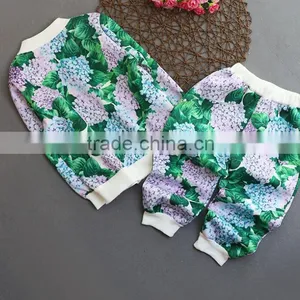 Zm50394b Kids Printed Suit Design Long Pants Children Fashion Clothes thumbnail-3