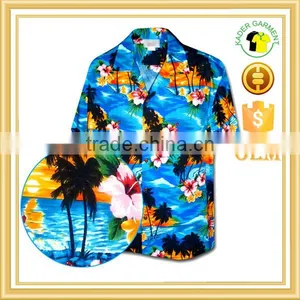 Wholesale Cheap Custom Printed Hawaiian Shirt, Mens Aloha Shirt thumbnail-1