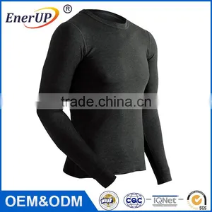 Men Crew Neck Long Sleeve Sport Tight Fast Drying Fitness Latest Shirt Designs for Men thumbnail-1