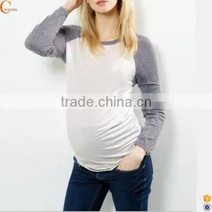Maternity Clothes Pregnant Women Raglan Sleeve T-shirt thumbnail-1