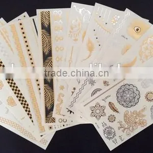 2015 Wholesale Gold Metallic Temporary Tattoo thumbnail-4