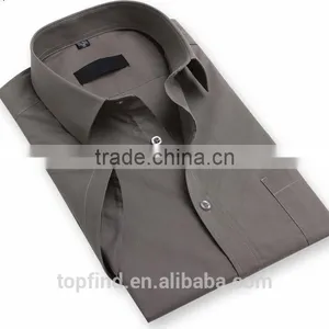 Customs Solid Color Short Sleeve Shirts for Middle Aged Man & Father thumbnail-1
