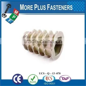 Made in Taiwan Brass Standard Stainless Steel Threaded Zinc Plated Wood Insert Nut thumbnail-1