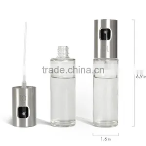 Hot Sale 100ml Oil Bottle, Stainless Steel and Glass Olive Oil Mist Spray Bottle thumbnail-3